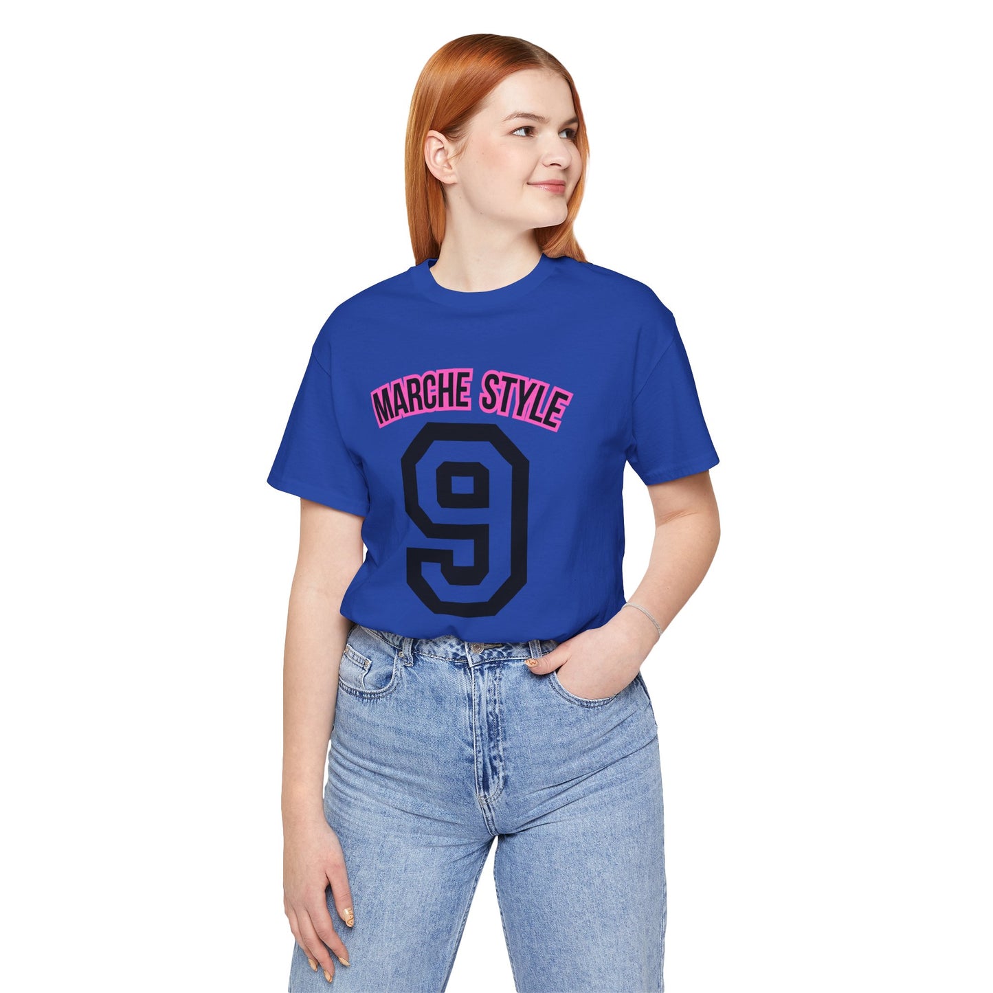 Modern Sport Font Number 9 Unisex Jersey Tee featuring Marche Style quote , Italian region, Customisable