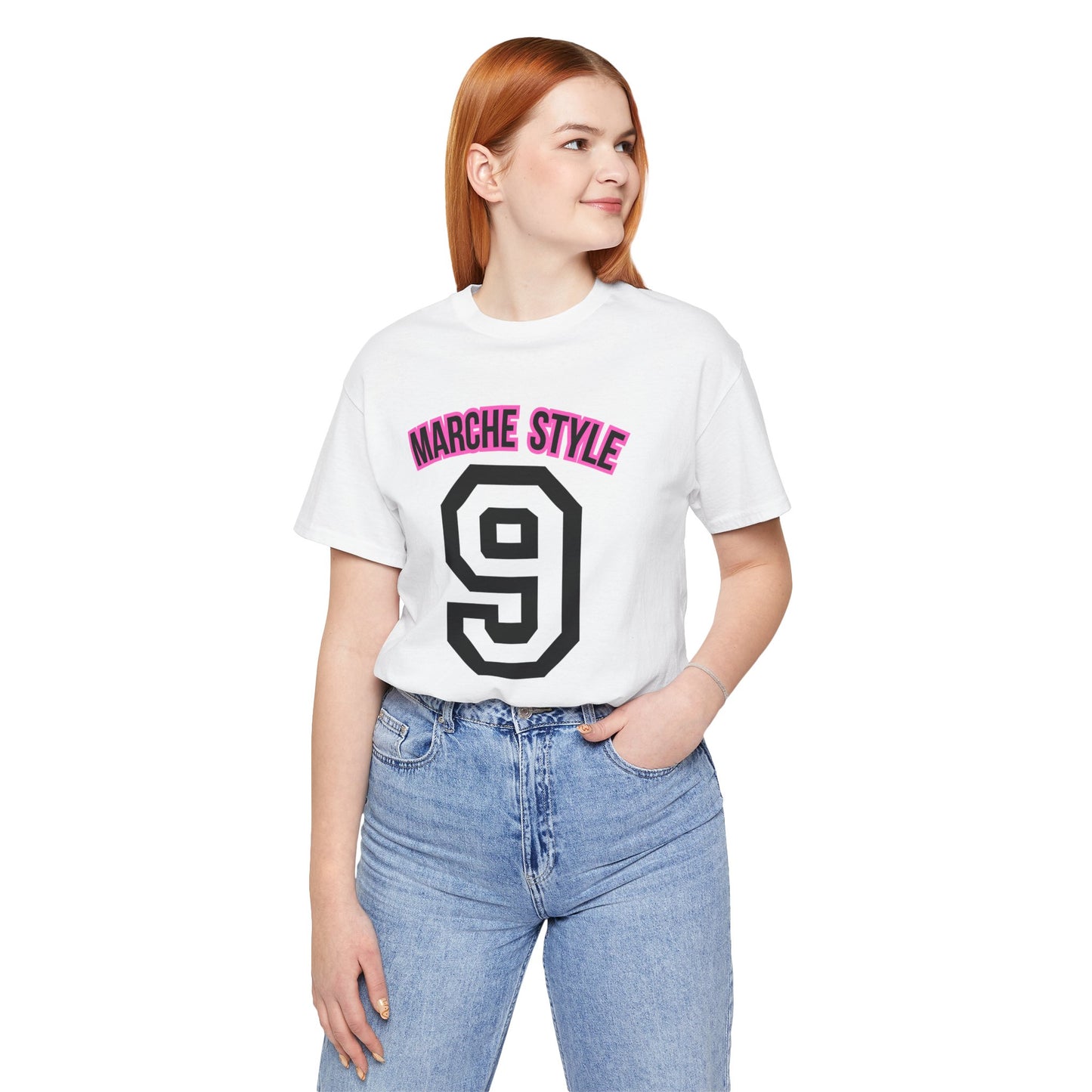 Modern Sport Font Number 9 Unisex Jersey Tee featuring Marche Style quote , Italian region, Customisable