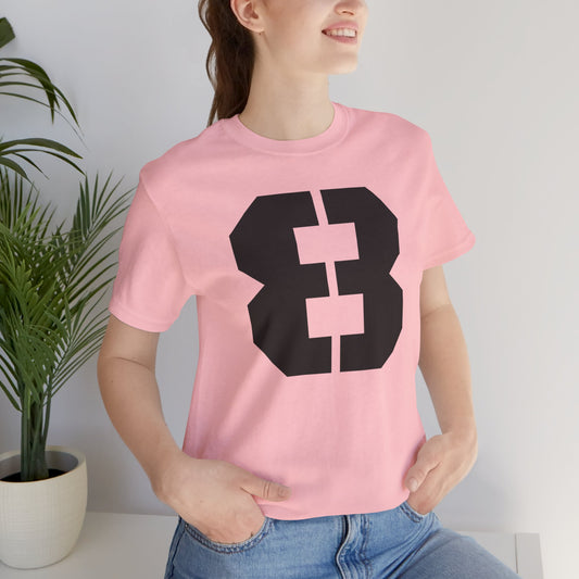 Stylish Unisex Jersey Tee with Bold 8 Number Design, Casual Wear, Sports Fan Gear, Team Spirit Tee, Everyday Comfort, Gift Idea for Her and for Him