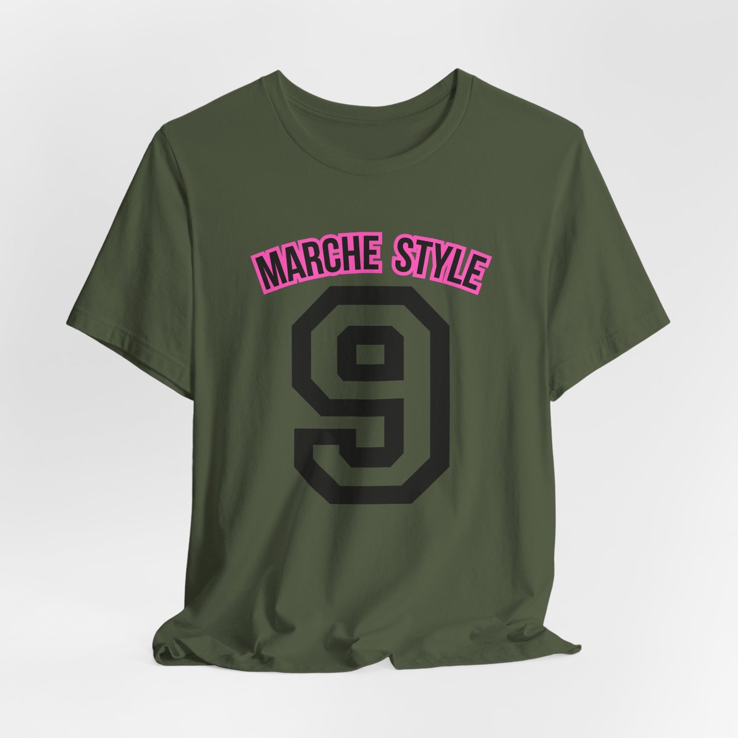 Modern Sport Font Number 9 Unisex Jersey Tee featuring Marche Style quote , Italian region, Customisable