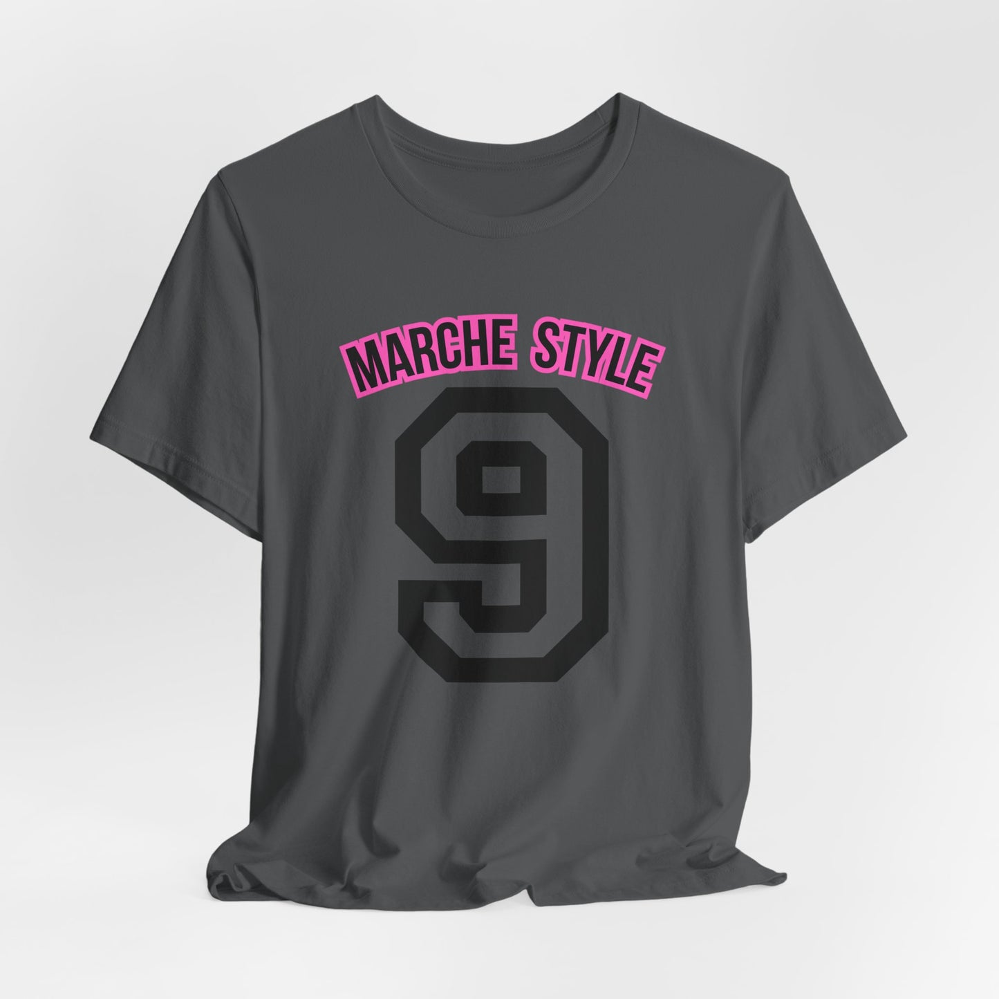 Modern Sport Font Number 9 Unisex Jersey Tee featuring Marche Style quote , Italian region, Customisable